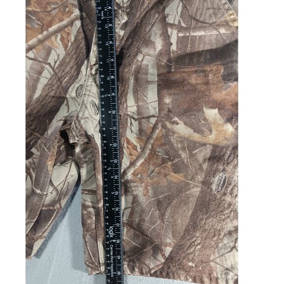 Vintage 90s Carhartt RealTree B191 CMO Size 34 Carpenter Shorts Camo Hunting Y2K - Picture 2 of 8